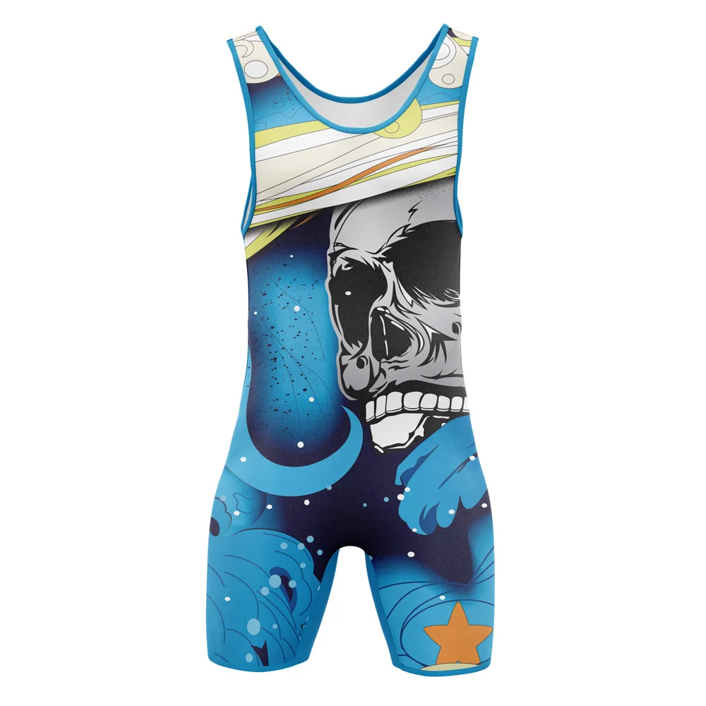 2026 Wrestling Singlet Suit Men's Leotard One Piece Sleeveless Undershirt GYM Triathlon Fitness Singlet Powerlifting Bodysuit image 2