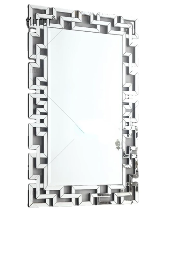 

Mirror glass silver mirror wall ins decorative wall European and American luxury home living room wall