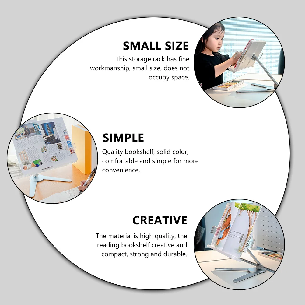 Book Reading Stand Adjustable Multi-Functional Compact Book Rack for Home School Classroom Office Student Use Reading Stand