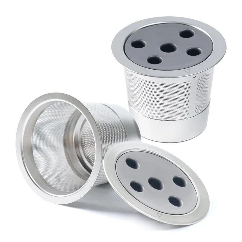 Stainless Steel 5-Hole Reusable K-Cups Refillable Coffee Pod Filter for Keurig K Supreme/K Slim/K-Duo Gen 2 Coffee Machine