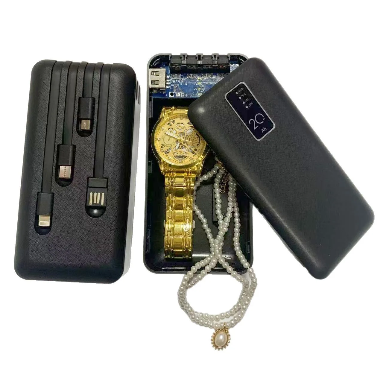 Creative Camouflage Diversion Simulation Power Bank Safe Deposit Box Safe Transfer Hiding Portable Storage Medicine Box