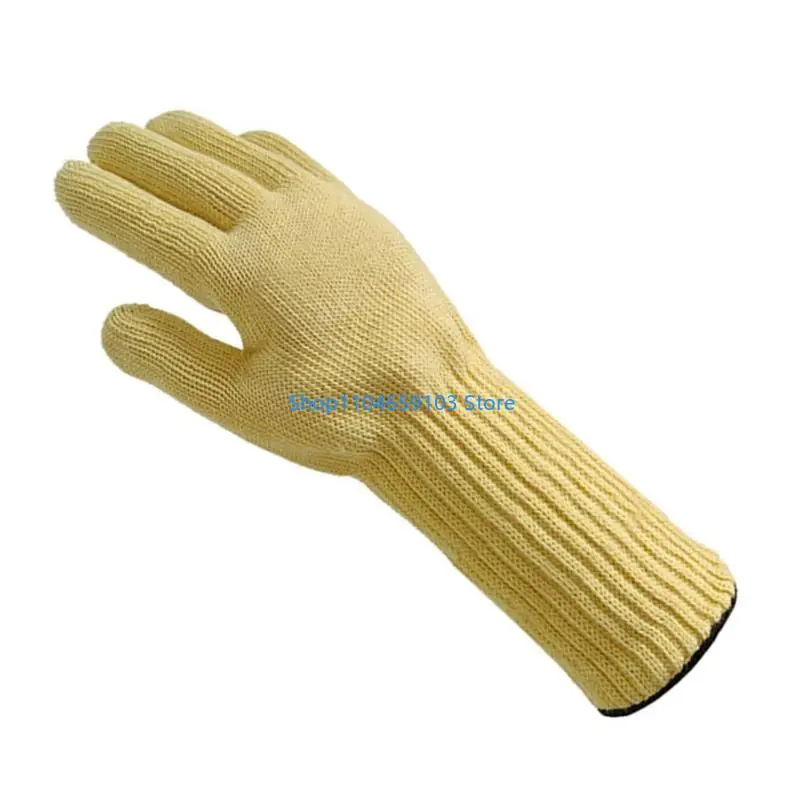 

High Temperature Resistant Aramid Gloves 350°C Double Layer Insulation Fit for Welding Cooking Glasswork Industrial Use