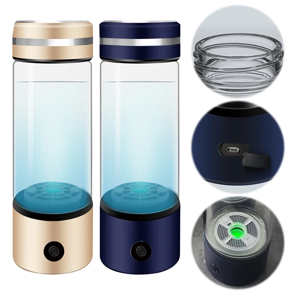 

330ml Hydrogen Water Bottle USB Rechargeable Electric Hydrogen Rich Water Generator Bottle 700mAh Sports Water Bottle