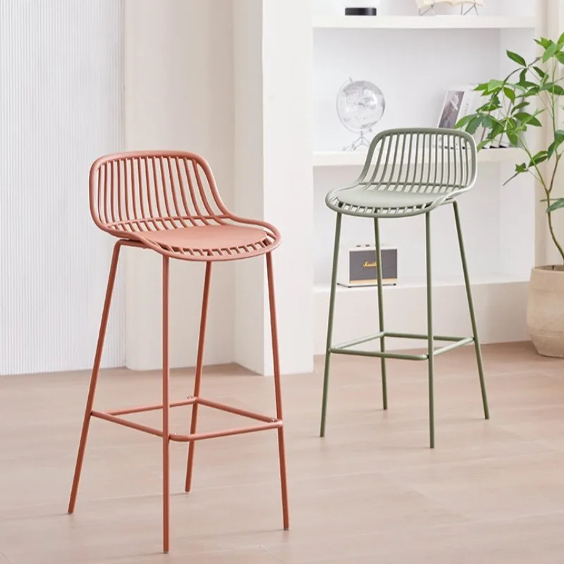 

Современный минималистичный барный стул для дома и балкона, роскошный дизайнерский высокий барный стул с удобной спинкой, мебель для рабочего кабинета.