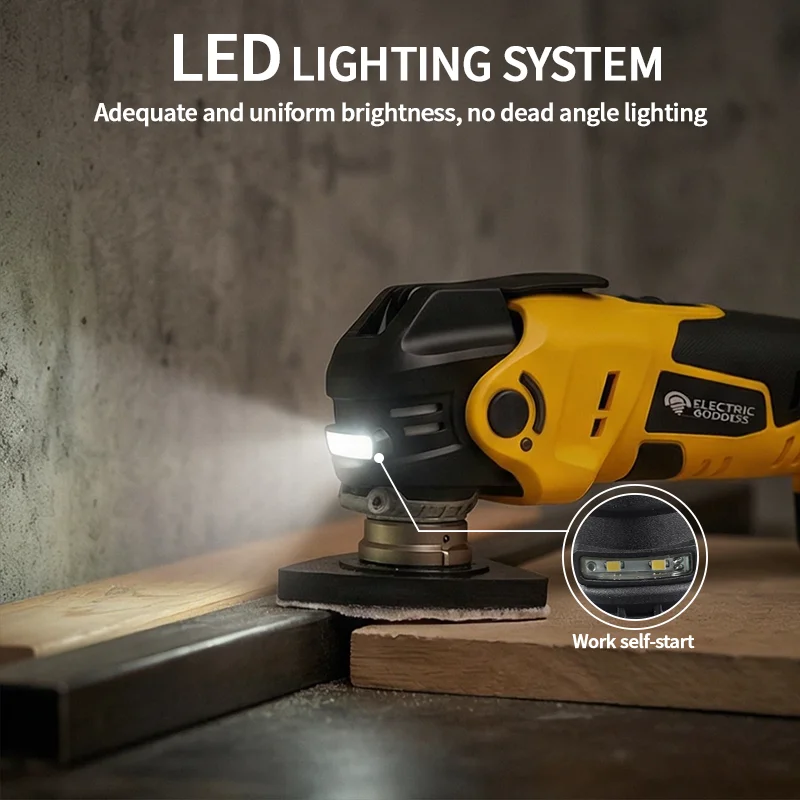 أداة متعددة تتأرجح بدون فرش قطع كهربائية لاسلكية تلميع التشذيب أداة كهربائية لمجدد دبوس بطارية ماكيتا 18 فولت #6