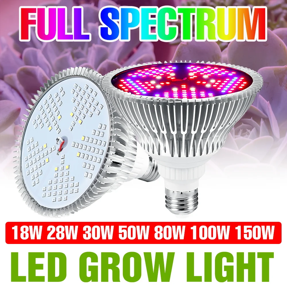 

150W LED Full Spectrum Grow Light UV/IR Indoor Plant Lamp E27/E26 Hydroponics Flower Succulents Vegetable Cultivation Lighting