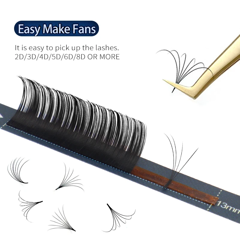 Bluebell Beauty Faux Lash Individuele Wimper Extension Lashes Dark Black Matte Voor Professionals Zachte Natuurlijke Wimper Extension