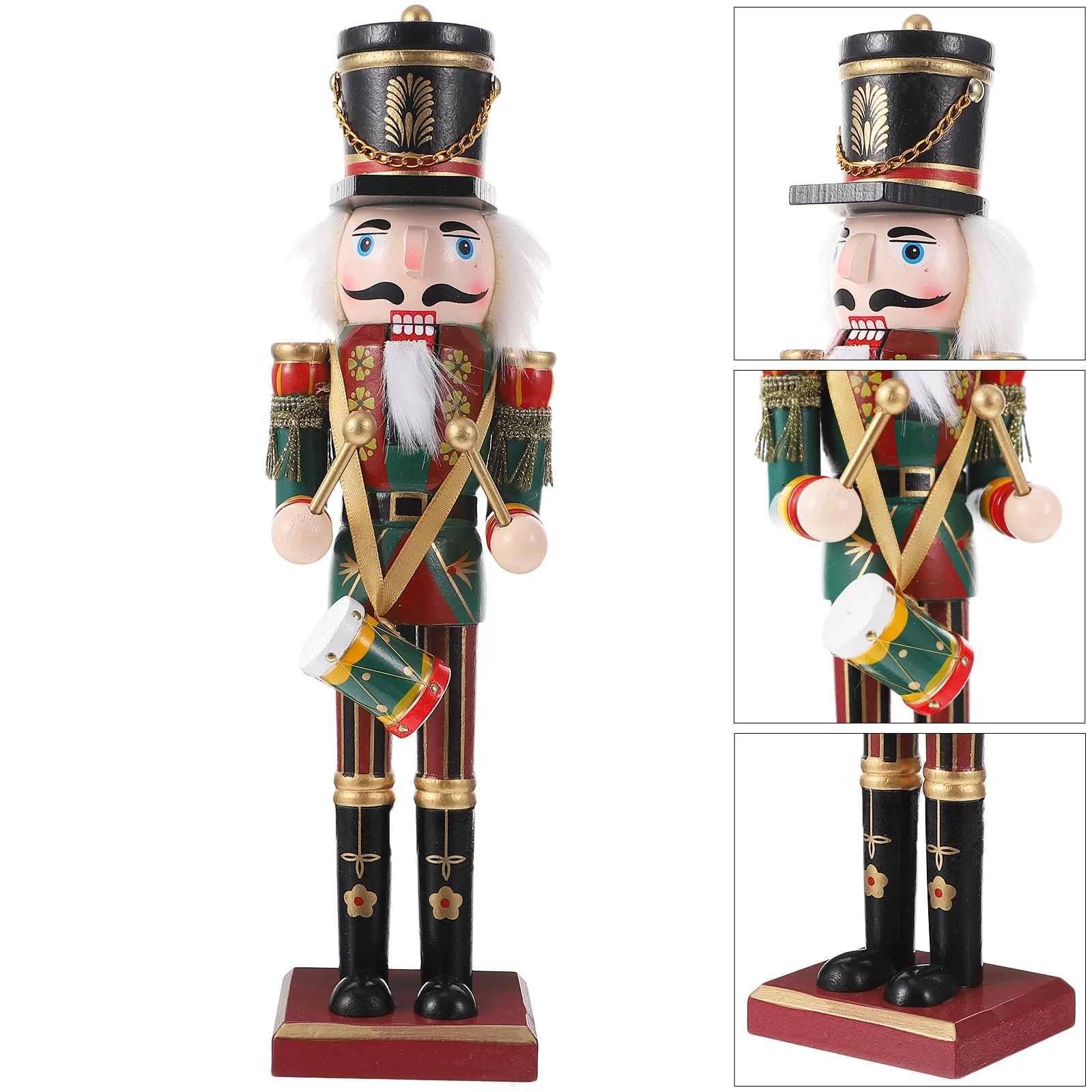 

Portable Wooden Nutcracker Figure Desktop Decor Classic Soldier Friendly Material Long Term Use Gift