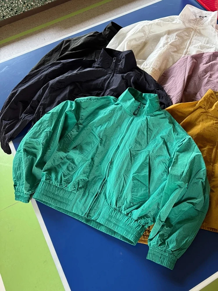 เสื้อแจ็คเก็ตกันลมสำหรับผู้ชาย ผ้าบาง ระบายอากาศได้ดี เหมาะสำหรับกิจกรรมกลางแจ้ง แห้งเร็ว กันน้ำ ป้องกันแสงแดด แฟชั่น