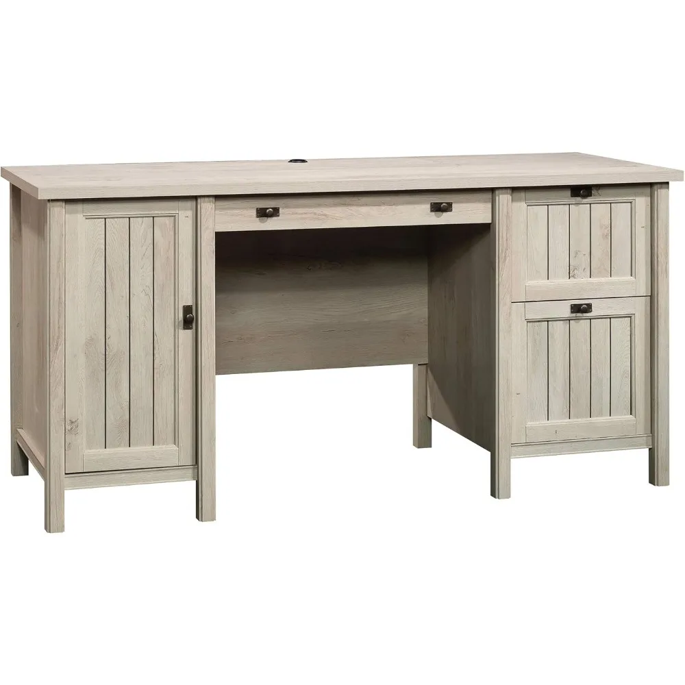 

Costa Computer Storage Drawers, Home Office Desk, L: 59.06" x W: 23.31" x H: 30.00", Chalked Chestnut Finish