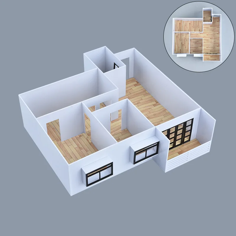 1:50 scala in miniatura architettura costruzione Roombox Mockup Container casa prefabbricata assemblaggio kit modello costruzione Diorama