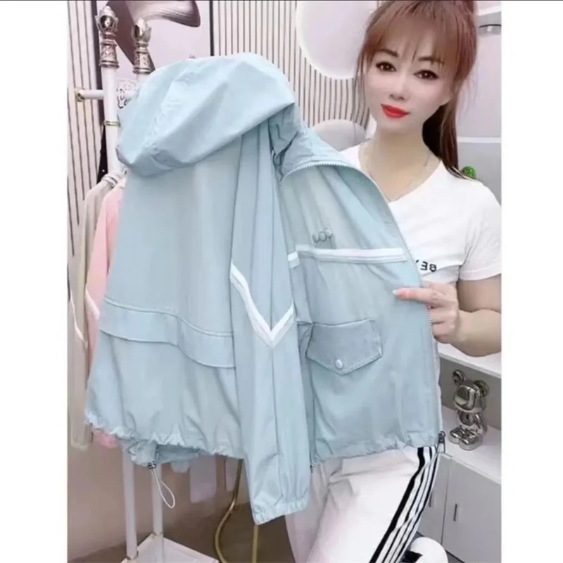 High-Quality Sun Protection Clothing Coat Women Summer New Hooded Sun Sunscreens Jacket UV Outwear Fashion Overwear Female Top