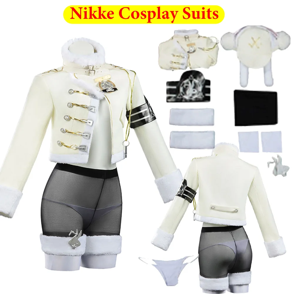 

Женский костюм для косплея Blanc: шляпа, униформа для ролевых игр, топ, брюки, чулки, комплект одежды для Хэллоуина и карнавала