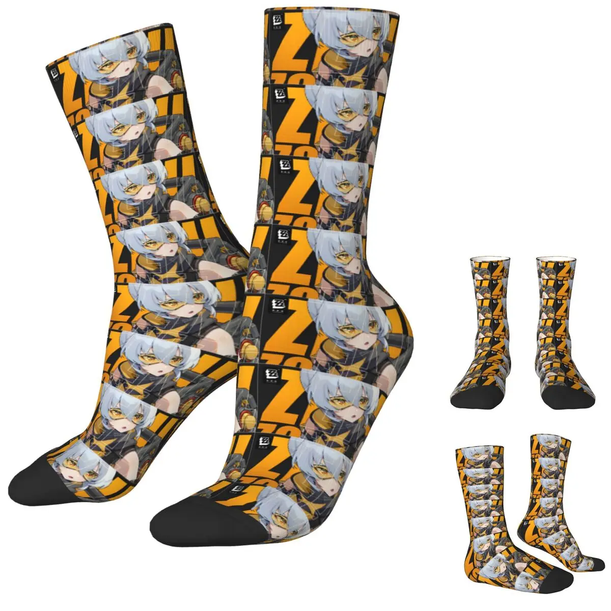 Zenless Zone Zero Socks Retro Stockings Autumn Non Skid Men Socks High Quality Design Running Socks