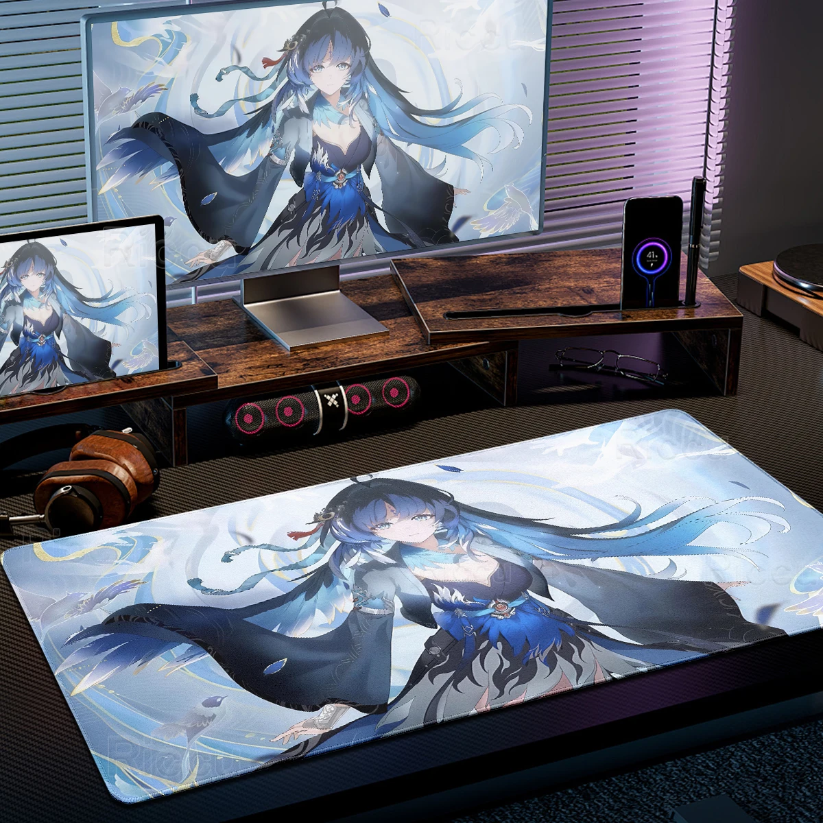 New Role Kawaii YangYang Mouse Pads Gaming Wuthering Waves Cute Anime Girl Locking Edge Table Mats Extended Anti-slip Rubber Rug