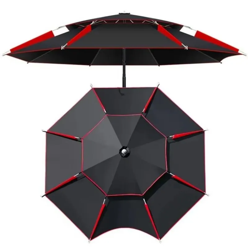 New outdoor large fishing umbrella 1.8-2 meters adjustable folding anti-ultraviolet sunscreen windproof rainproof beach parasol