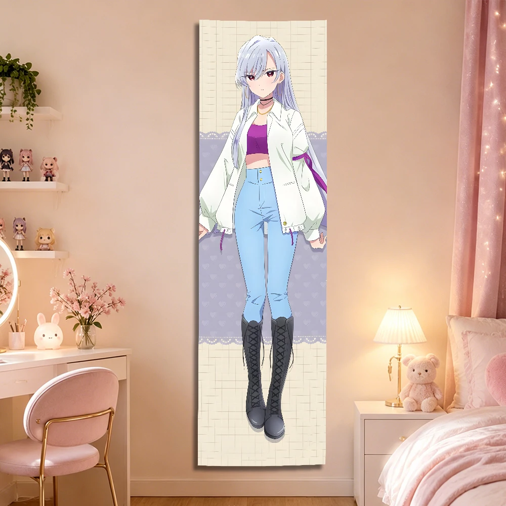 Koi wa Futago de Warikirenai Nagi Sakae Tapestry, Casual Sweet Cool Long Vertical Anime Wall Hanging for Otaku Bedroom Decor