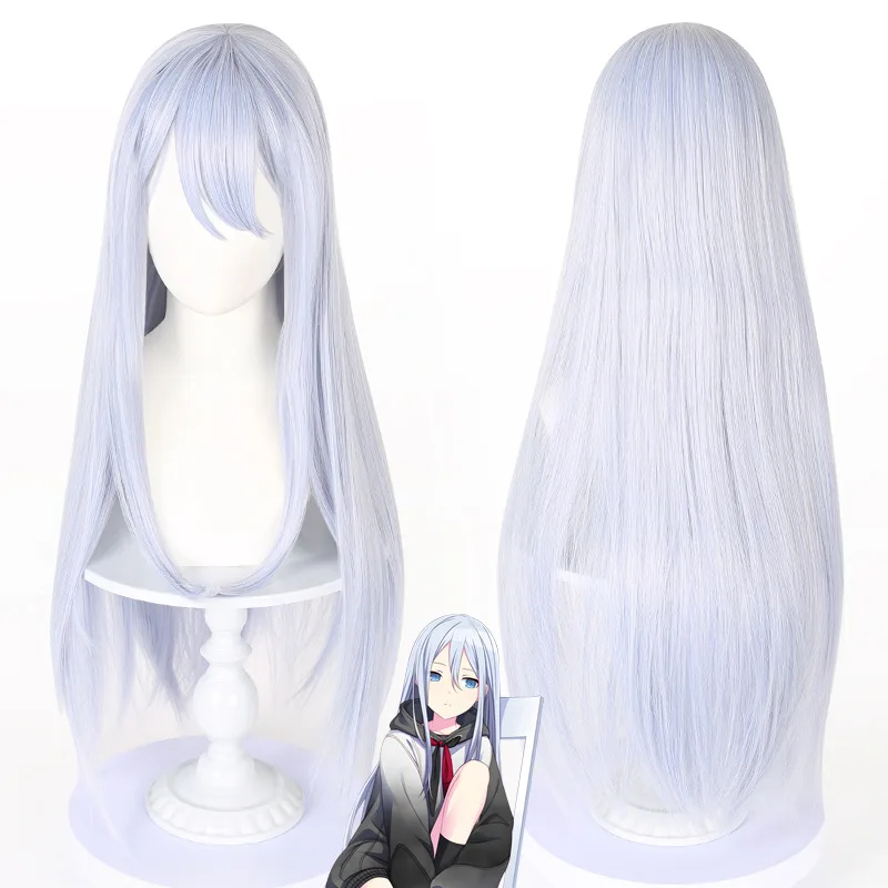 

Synthetic Cosplay Wig Mi-ku Inspired Kanade Style Gradient Hairpiece Top Scalp Part Anime Party Costume Heat Resistant