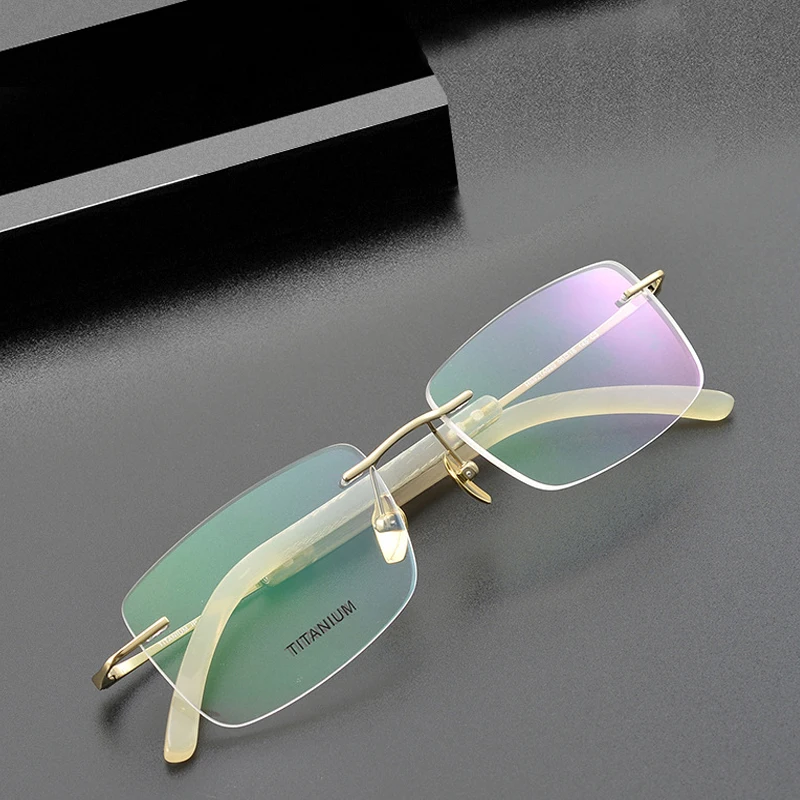 

Exquisite Horn and Titanium Glasses Frame Men Women Myopia Optical Prescription Eyeglasses Frame Luxury Brand Retro Eyewear