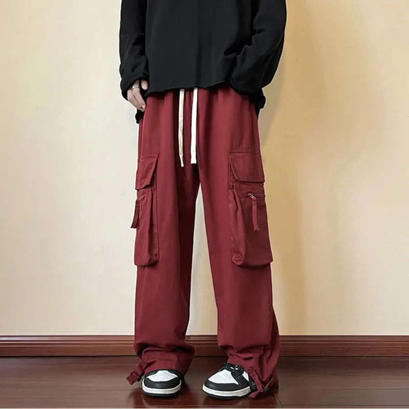 MEXZT 4Xl Y2K البضائع السراويل النساء الهيب هوب الشارع الشهير فضفاض Sweatpants عادية المتضخم جيوب واسعة الساق فضفاض الرباط بنطلون