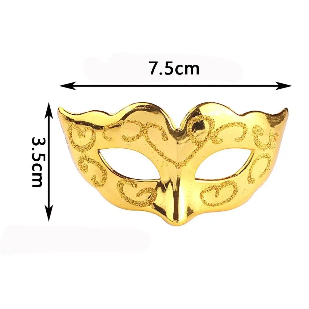 قناع تنكري صغير بلاستيكي للأطفال ، قناع ماردي على شكل قناع فينيسي ، لون لطيف ، لعبة دمى للرسم ، ديكورات للحفلات ، هدية ، 10 * *