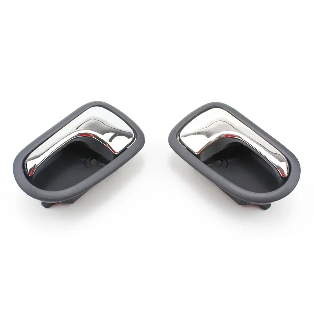 2PCS For Mazda PROTEGE 323 626 Ford liata Activa Tierra 1995-2003 Front=Rear Chrome Interior Door Black handle