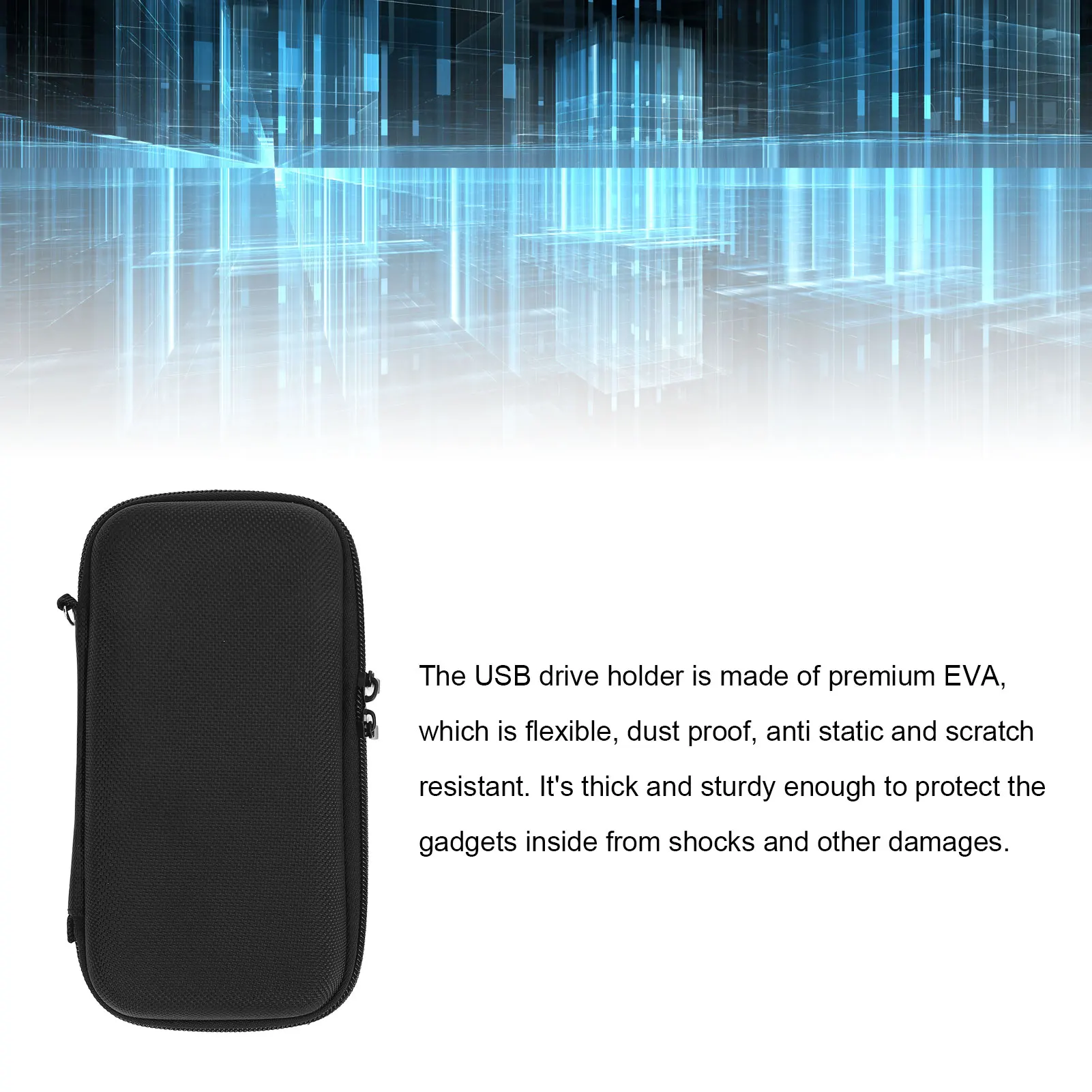 محرك فلاش USB حافظة مزدوجة سستة 20 فتحات الغبار برهان مقاومة للخدش العصي حامل ل محرك القفز محركات أقراص USB بطاقات التخزين #5