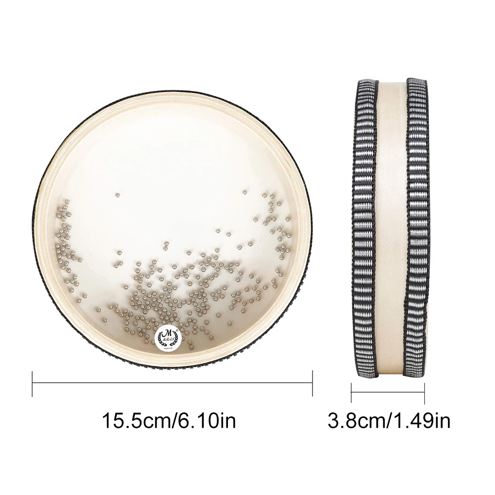 Ocean Drum Ocean Sound Effect Wave Bead Drum met stalen ballen Ocean Sea Drum Transparant voor kinderen jongens meisjes