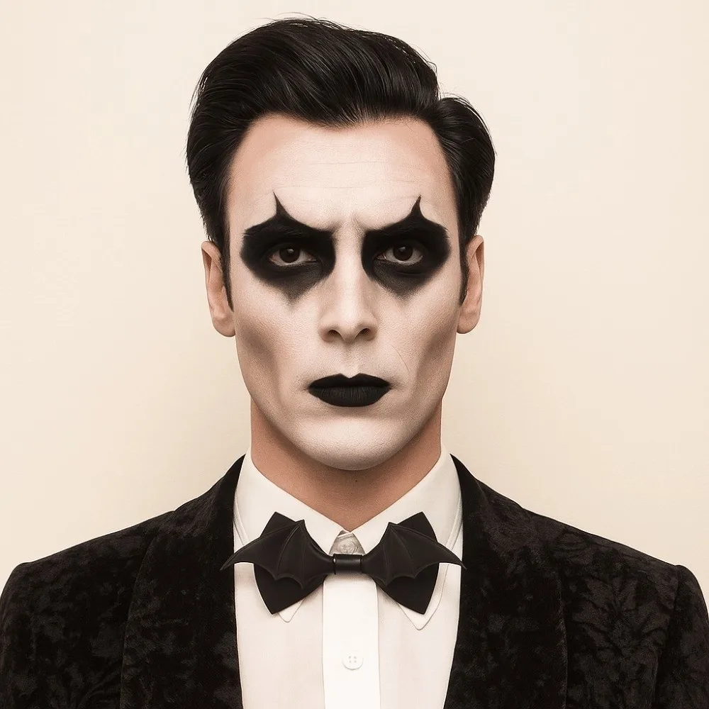 

Classic PU Leather Halloween Cravat Black Adjustable Bat Bow Tie Soft Creative Men Necktie Shirt