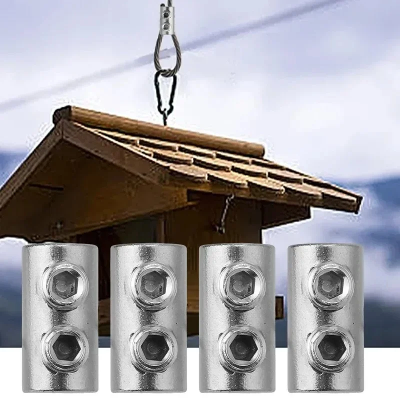 

46 шт. замки для троса из нержавеющей стали, зажимы с двойным отверстием - регулируемые | Для дома своими руками, кабель Mgmt