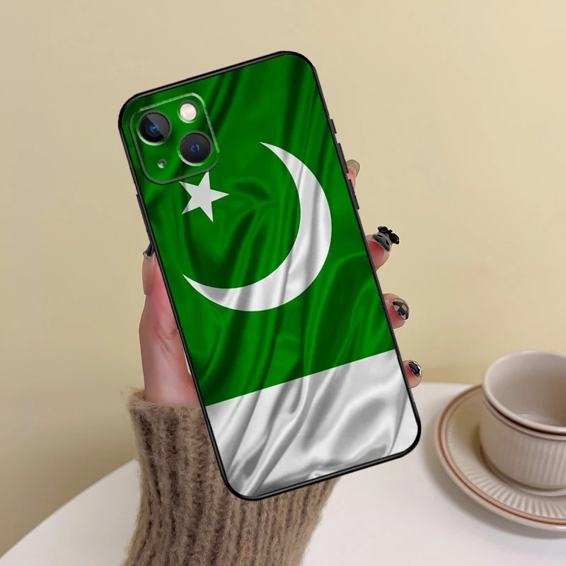 Pakistan Flag Banner Phone Case For iPhone 15 14 13 12 11 16 Pro Max Mini X XS XR Max 7 8 Cover Funda