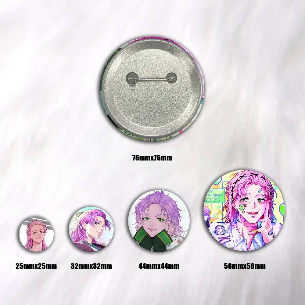 Anime Mitsuki Kiryu Creative Round Button Badges Cute Pin Brooch for Backpack Clothes Lapel Jewelry Accessories Friends Gift
