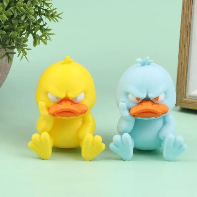 

Забавная домашняя/наружная статуя Angry Duck с белыми глазами и 3D-печатью для дома и автомобиля