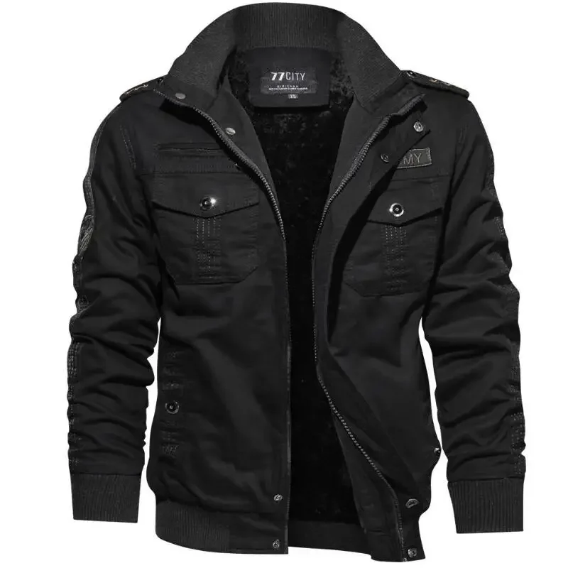 Abrigos de invierno para hombre, chaquetas gruesas y cálidas de plumón negro, chaquetas casuales de alta calidad para hombre, chaquetas de carga con múltiples bolsillos, abrigos 6xl