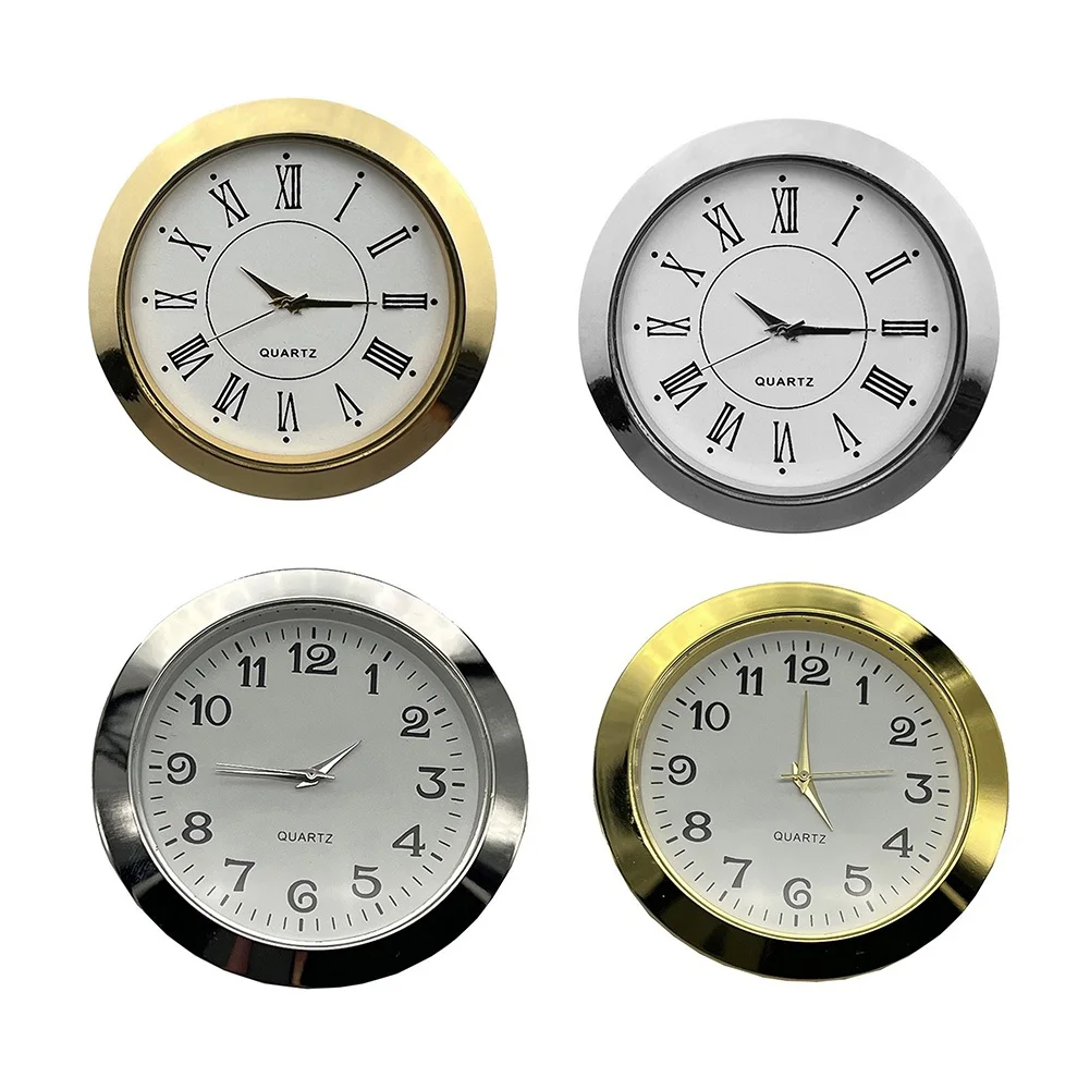 Mini Clock Insert Quartz Movement 55mm Round Quartz Clock Insert  Classic Clock Head Arabic Numerals DIY Crafts For Home