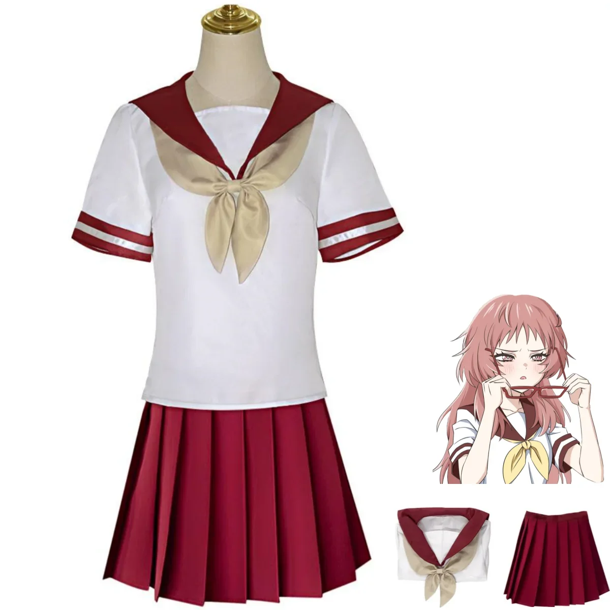 Anime The Girl I Like Forgot Her Glasses Mie Ai Cosplay Costume Japanese JK School Uniforms Skirt Woman Lovely Campus Suit