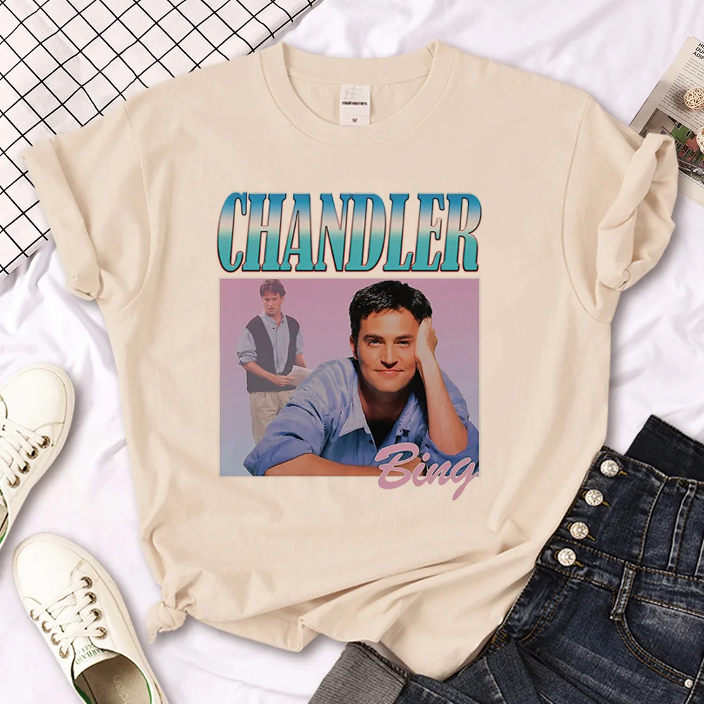 Chandler Bing tshirt women comic t-shirts girl anime funny streetwear clothes