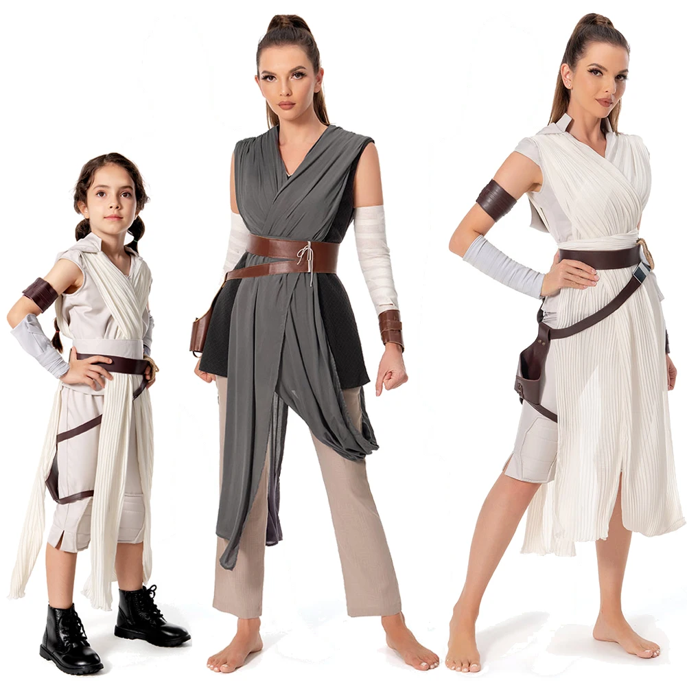 

Knight Rey Cosplay Fantasy Girls Women Battle Suit Movie Space Battle Costume Disguise Kids Female Fantasia Outfits Halloween