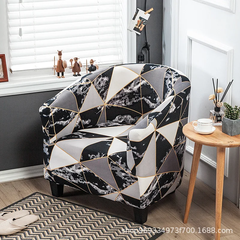 Small Semi-circular Single-person Sofa Cover Nordic All-season Sofa Chair Covers For Internet Cafes Coffee Shops Hotel Rooms