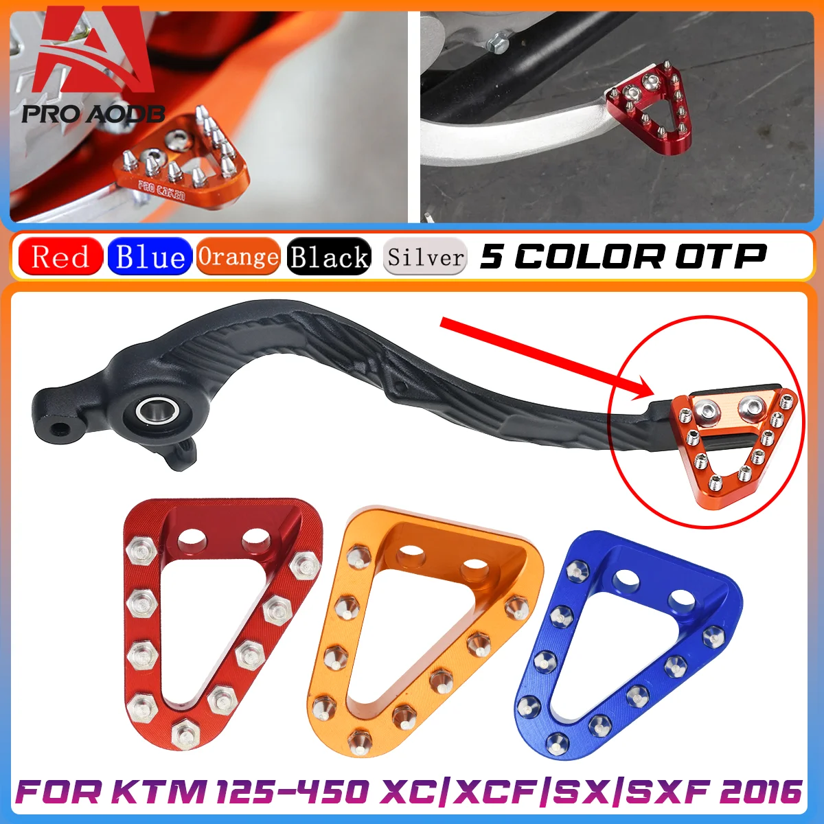 

The front end of the rear brake pedal for the brand-new endurance off-road motorcycle CNC parts For Husqvarna FC TC FE 2016-2023