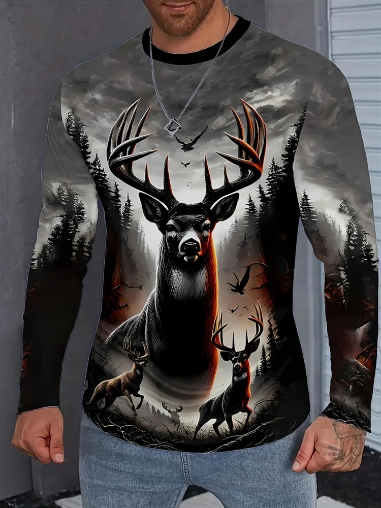 Men's Moonshine Long Sleeve T-Shirt White Lightning American Classic Truck Graphic Tee Pullover Tops Gift Blue Retro Hot