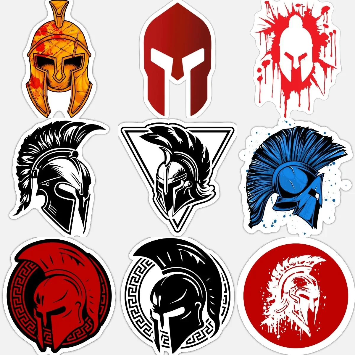 

Spartan Warrior Helmet Creative Stickers Accessories for Decorate Car Room Wall Fridge Van Bicycle Window Table Motorcycle