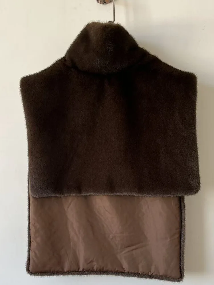 2026 Mode Nepbont Sable Vest Crop Top Herfst Winter Coltrui Eco Nertsen Bont Tank Tops Mouwloos Jasje Nepbontjas