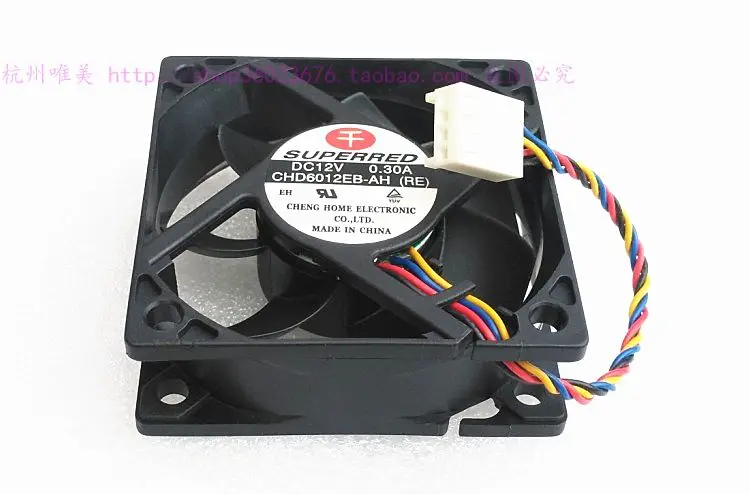 

NEW SUPERRED CHD6012EB-AH 6020 6CM double ball bearing FOR Lenovo temperature control PWM ATX silence cooling fan
