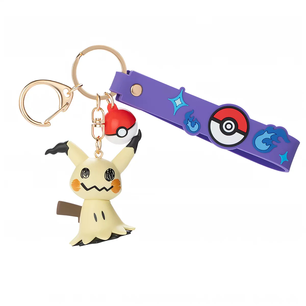 Pokemon Anime Sleutelhanger Hanger Gengar Mimikyu Meowth Snorlax Schattig Karakter Officieel Verzamelbaar Rugzak Autosleutel Decor Speelgoed Cadeau
