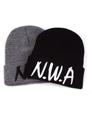 Mode hiver bonnets chauds NWA tricoté chapeaux chapeau femmes hommes hip hop dame laine pompon boules bonnet hiver extérieur chapeaux froids