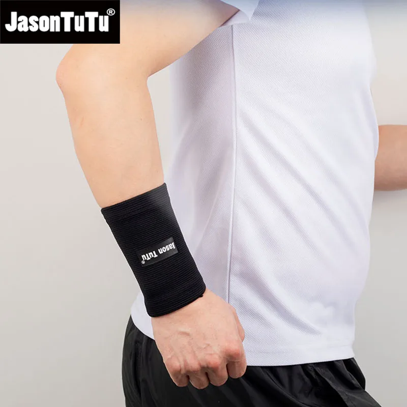 JASONTUTU 1PCS Nylon Elastic Sports Wrist Brace Support Wristbands Sweatbands For Volleyball Basketball Tennis Gym Sweat Bands