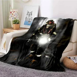Throw Blanket Fleece Warm Cozy Soft  for Couch Bed TV  Firefighters  Lightweight  Fire Flannel hello kitty blanket  coraline