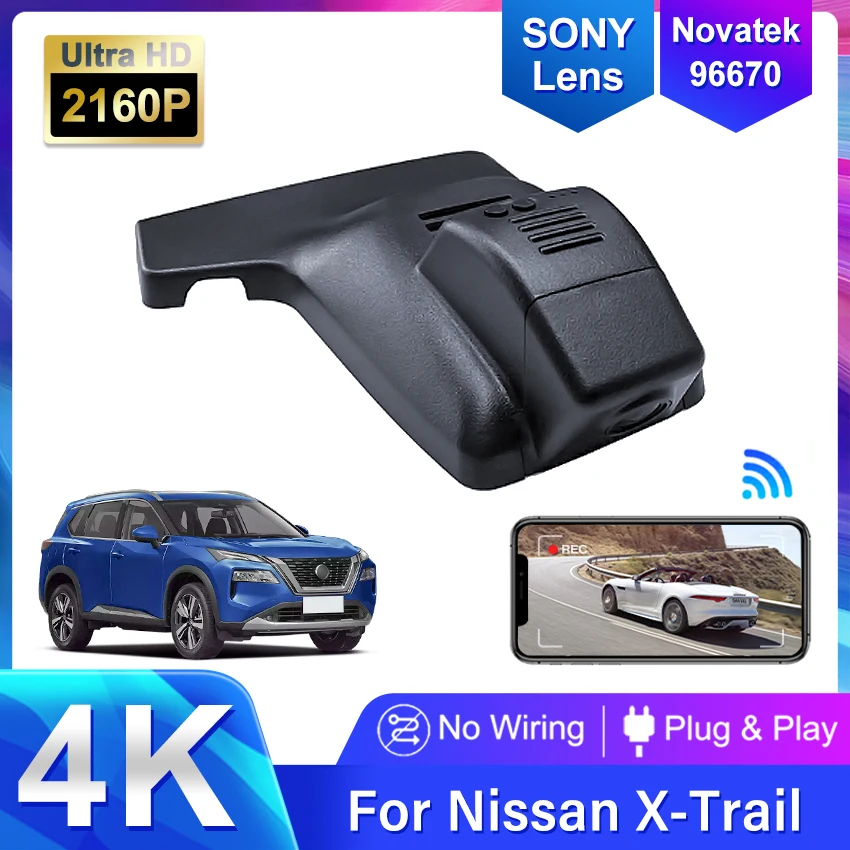 4K 2160P Dashboard Camera Plug And Play Wifi Car DVR Dash Cam Driving Recorder For Nissan X-Trail Rogue T32