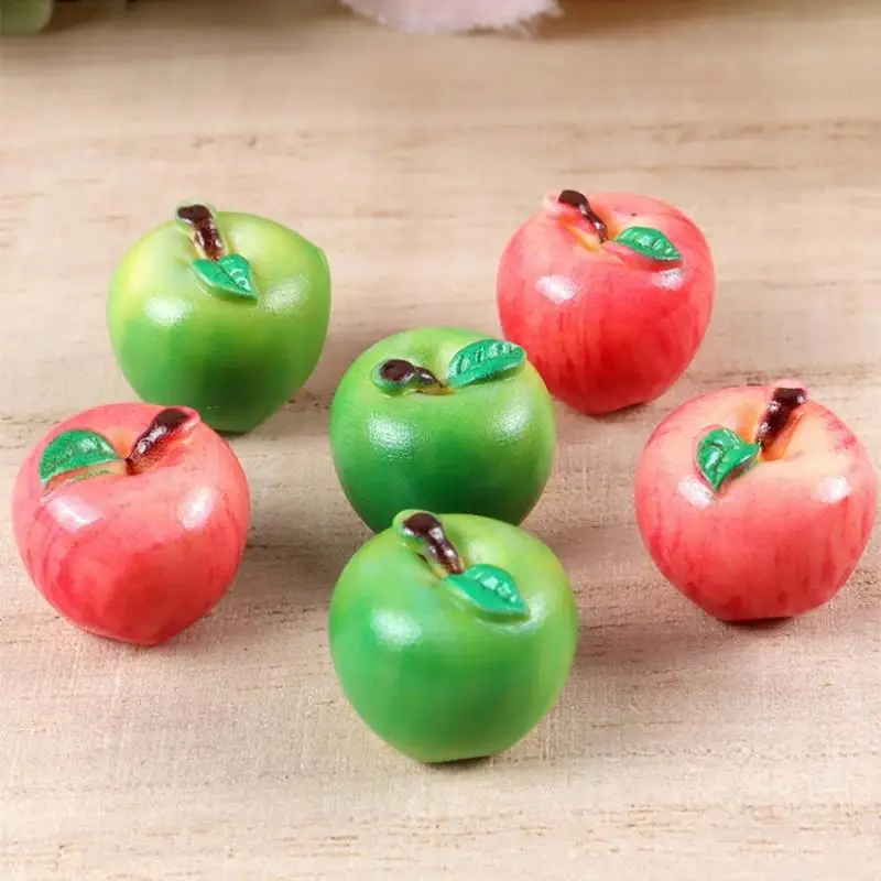 texture10Pcs Miniature Food Toy Realistic Snake Fruit Pear 3D Fruit Model DIY Dollhouse Accessory Home Decoration view 5